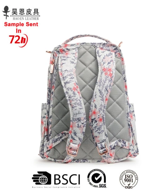 Newest Nylon Fashion Designer Printed Tote Mummy Baby Diaper Bag for Travel