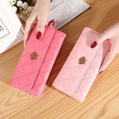 High Quality Women PU Leather Wallets Girls Coin Card Holder Ladies Zipper Purse Fashion Wallet for Lady